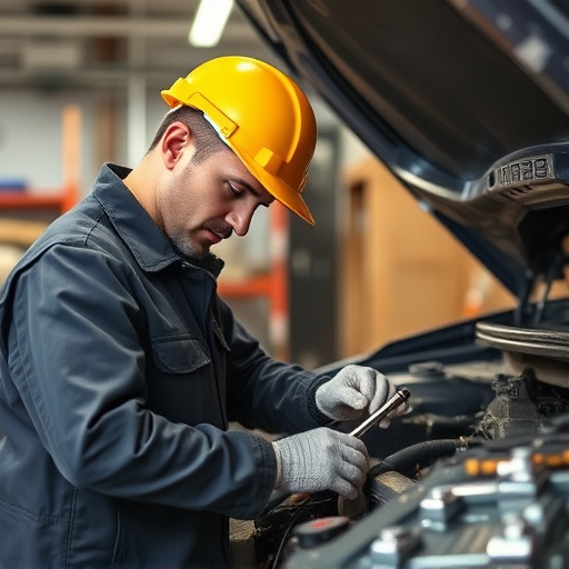 auto technician working