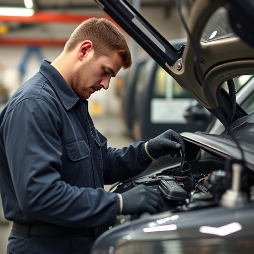 auto technician working
