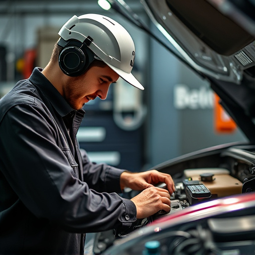auto technician working