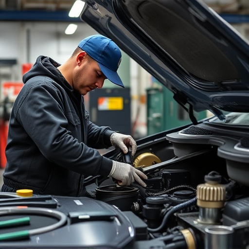 auto technician working