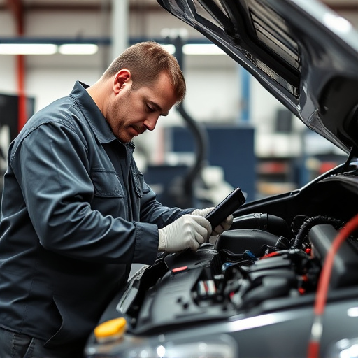auto technician working