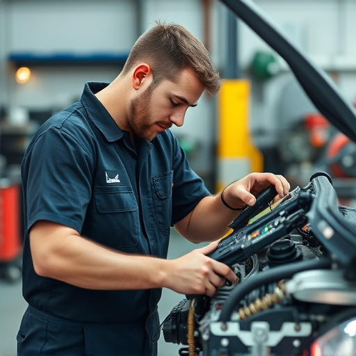 auto technician working