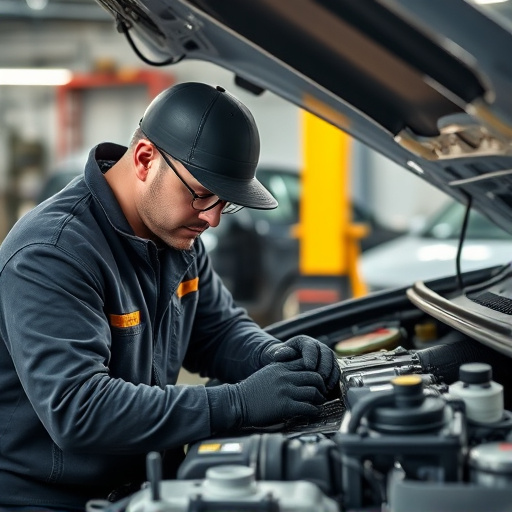 auto technician working