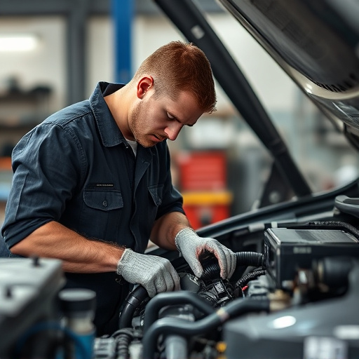 auto technician working