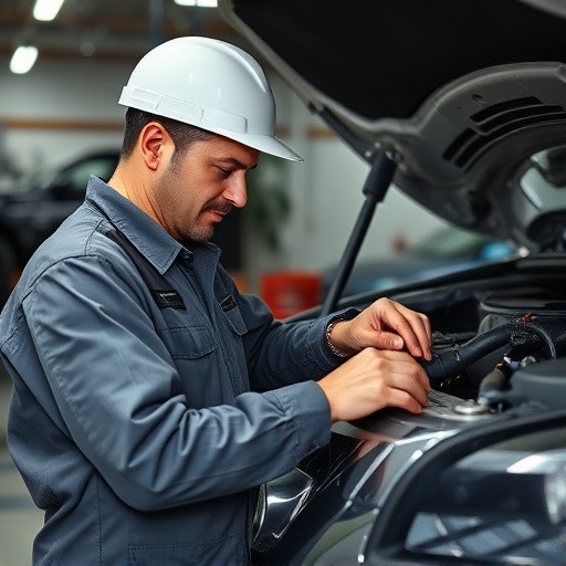 auto technician working