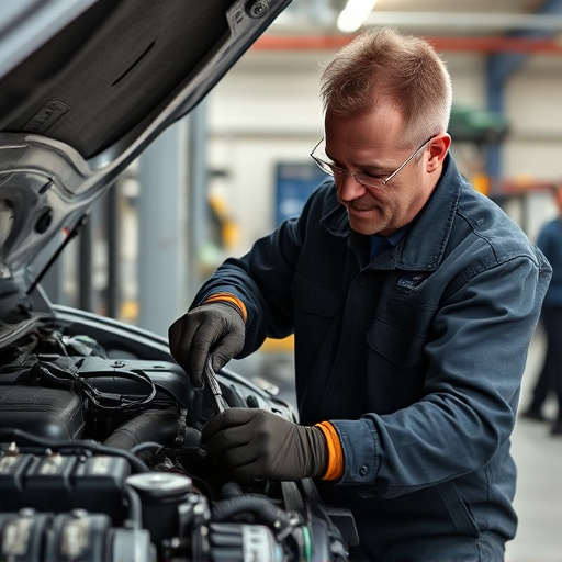 auto technician working