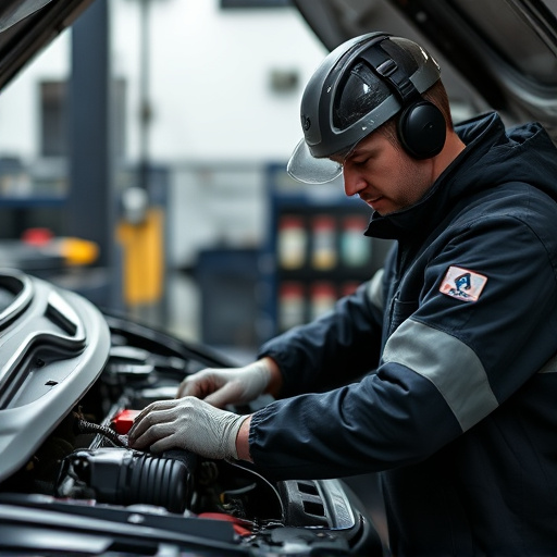 auto technician working