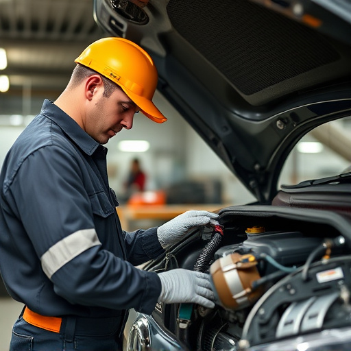 auto technician working