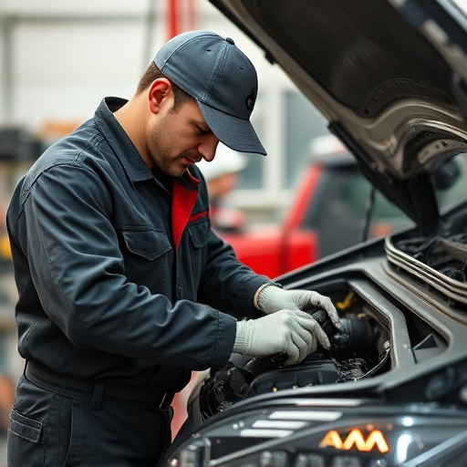 auto technician working