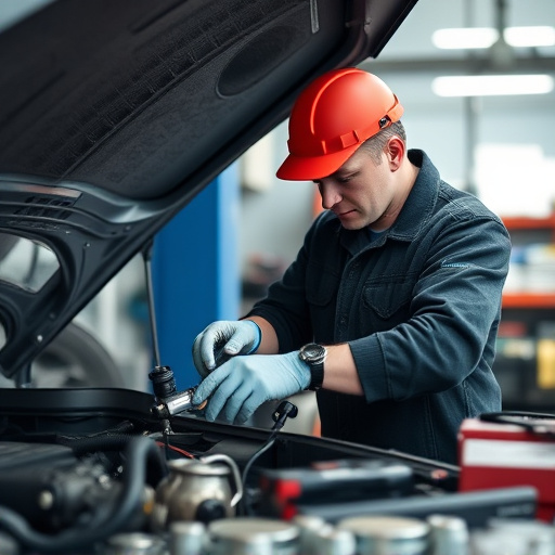 auto technician working