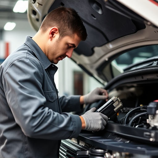 auto technician working