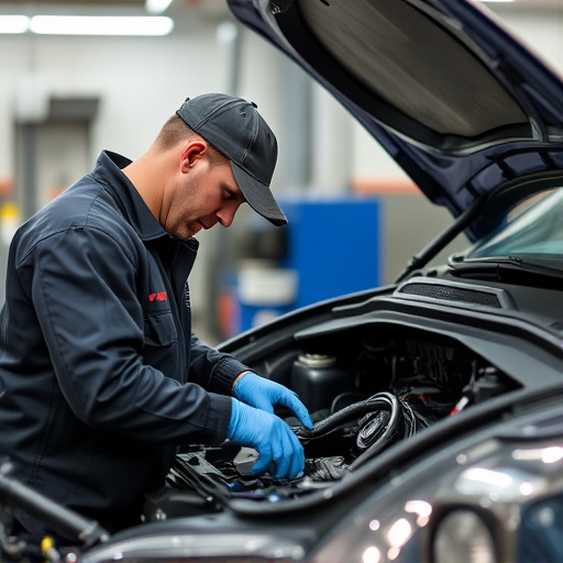 auto technician working