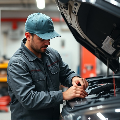 auto technician working