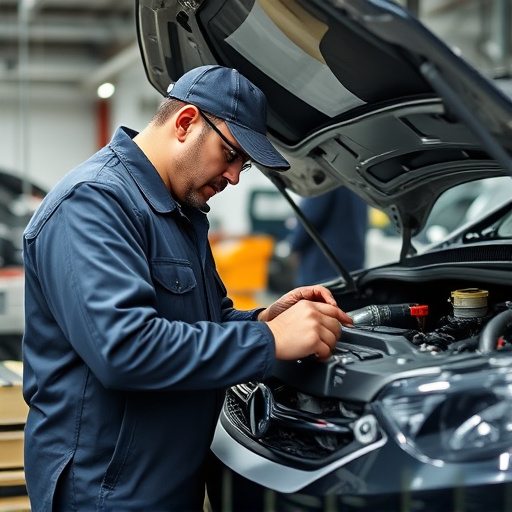 auto technician working