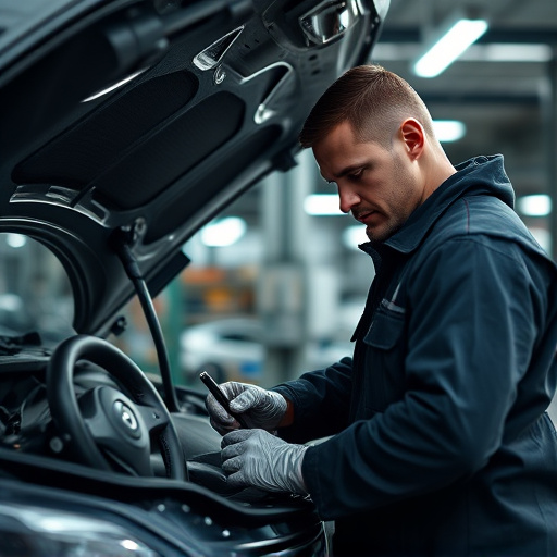 auto technician working