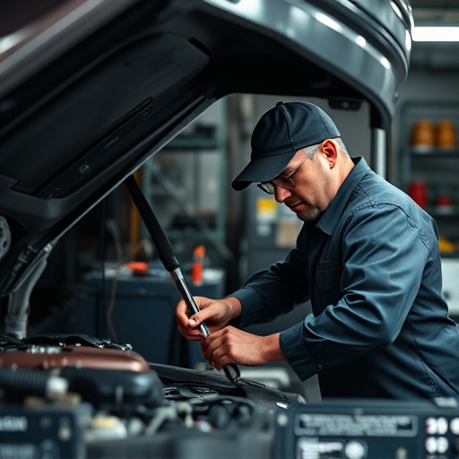 auto technician working
