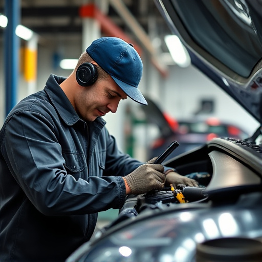 auto technician working