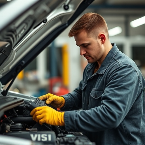 auto technician working