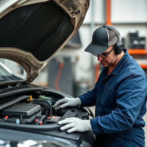 auto technician working