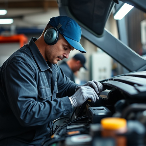 auto technician working