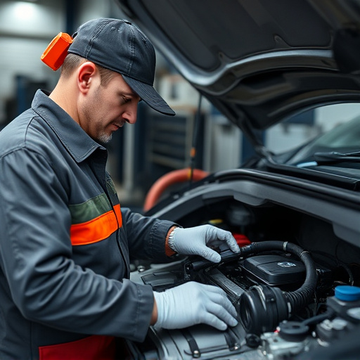 auto technician working