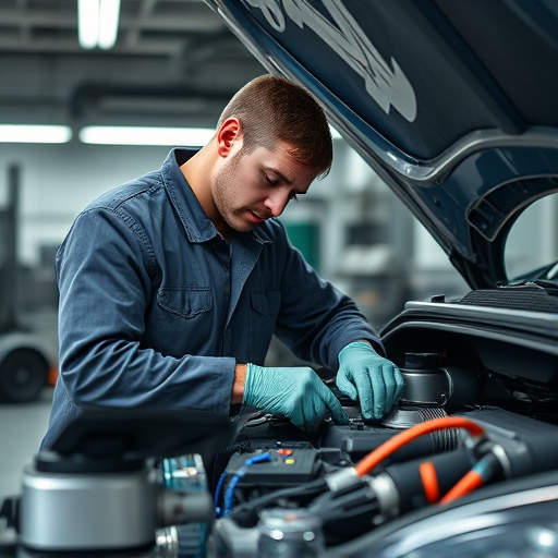 auto technician working
