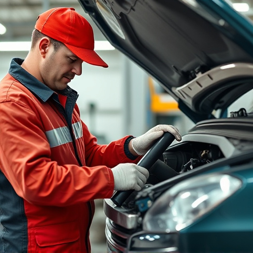 auto technician working