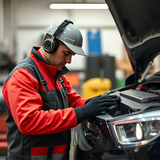 auto technician working