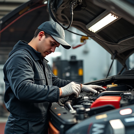 auto technician working