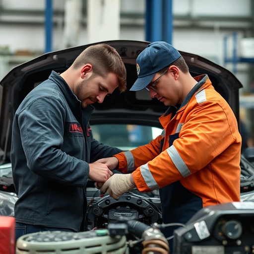 auto technician working