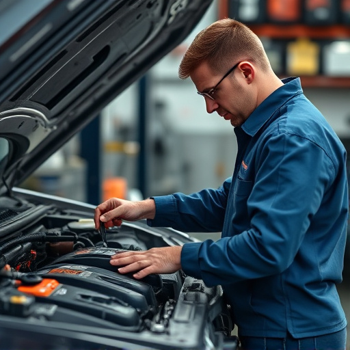 auto technician working