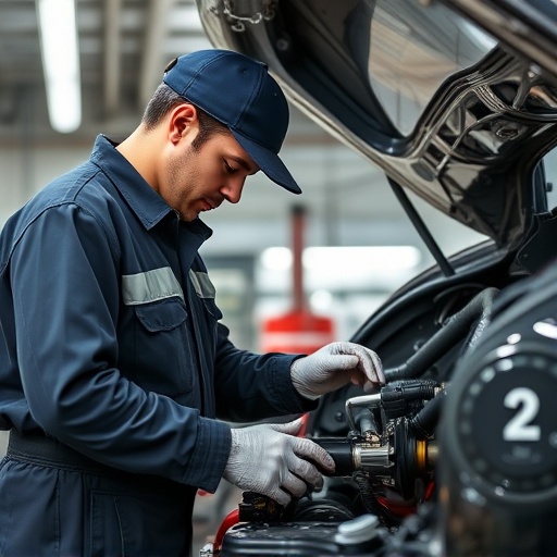 auto technician working