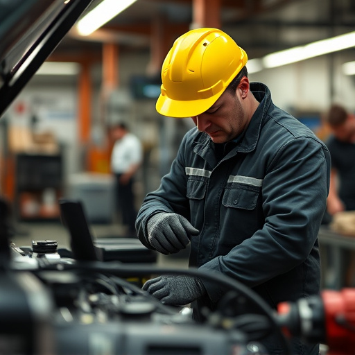 auto technician working
