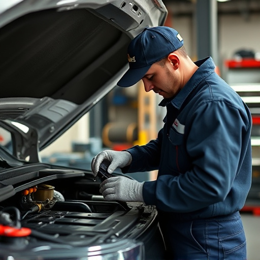 auto technician working