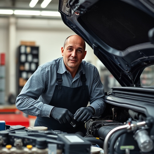 auto technician working