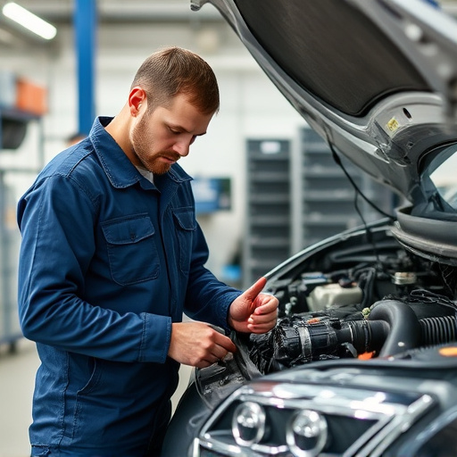 auto technician working