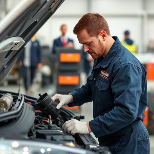 auto technician working