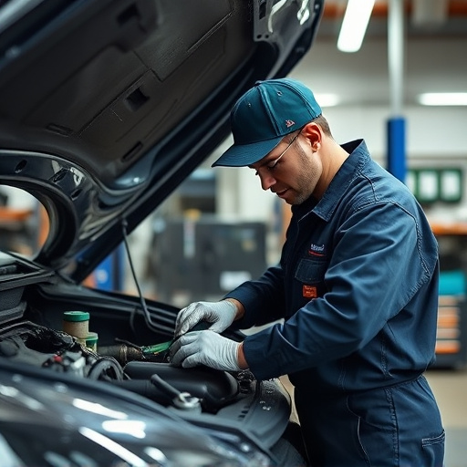 auto technician working
