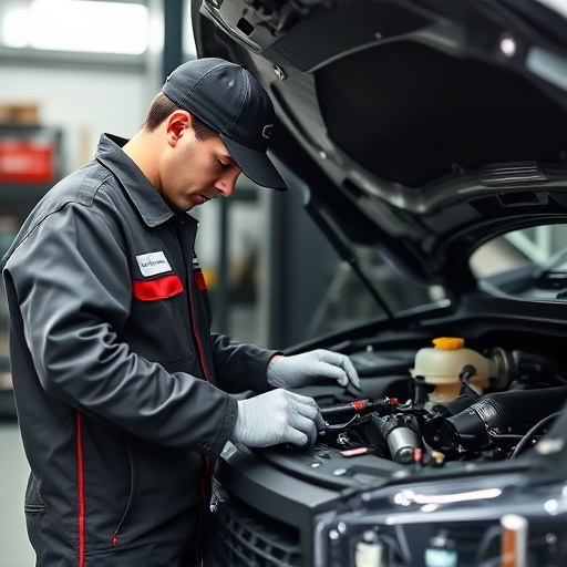 auto technician working