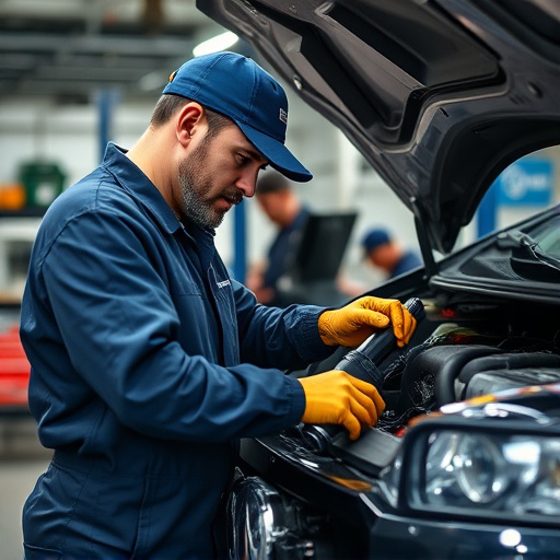 auto technician working