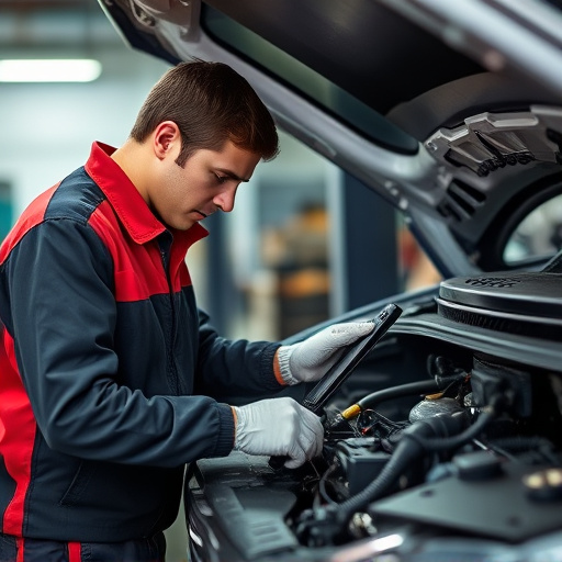 auto technician working