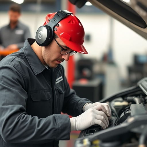 auto technician working