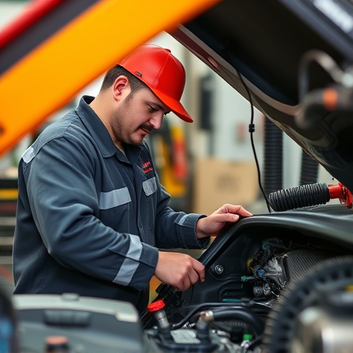 auto technician working