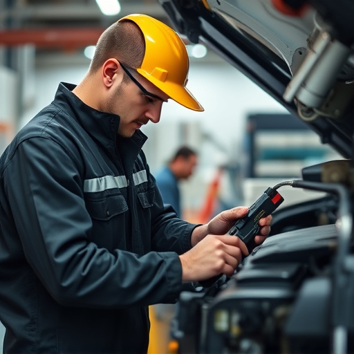 auto technician working