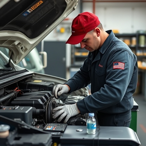 auto technician working