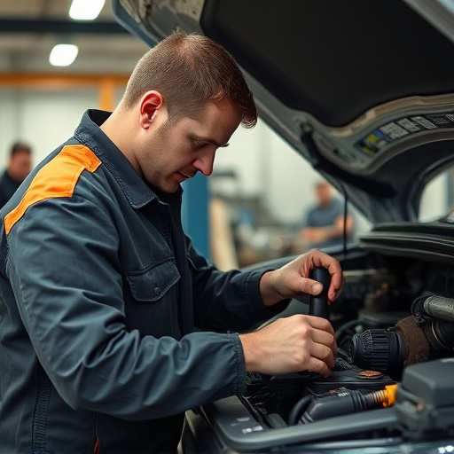 auto technician working
