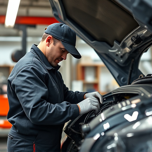 auto technician working