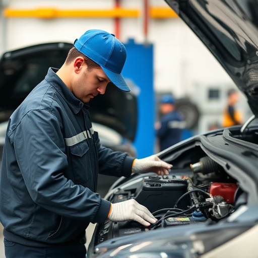 auto technician working