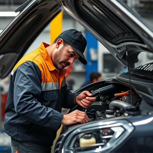 auto technician working