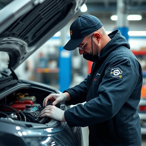auto technician working